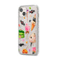 Halloween Cakes and Candy iPhone 14 Plus Glitter Tough Case Starlight Angled Image
