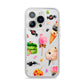 Halloween Cakes and Candy iPhone 14 Pro Clear Tough Case Silver