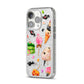 Halloween Cakes and Candy iPhone 14 Pro Glitter Tough Case Silver Angled Image