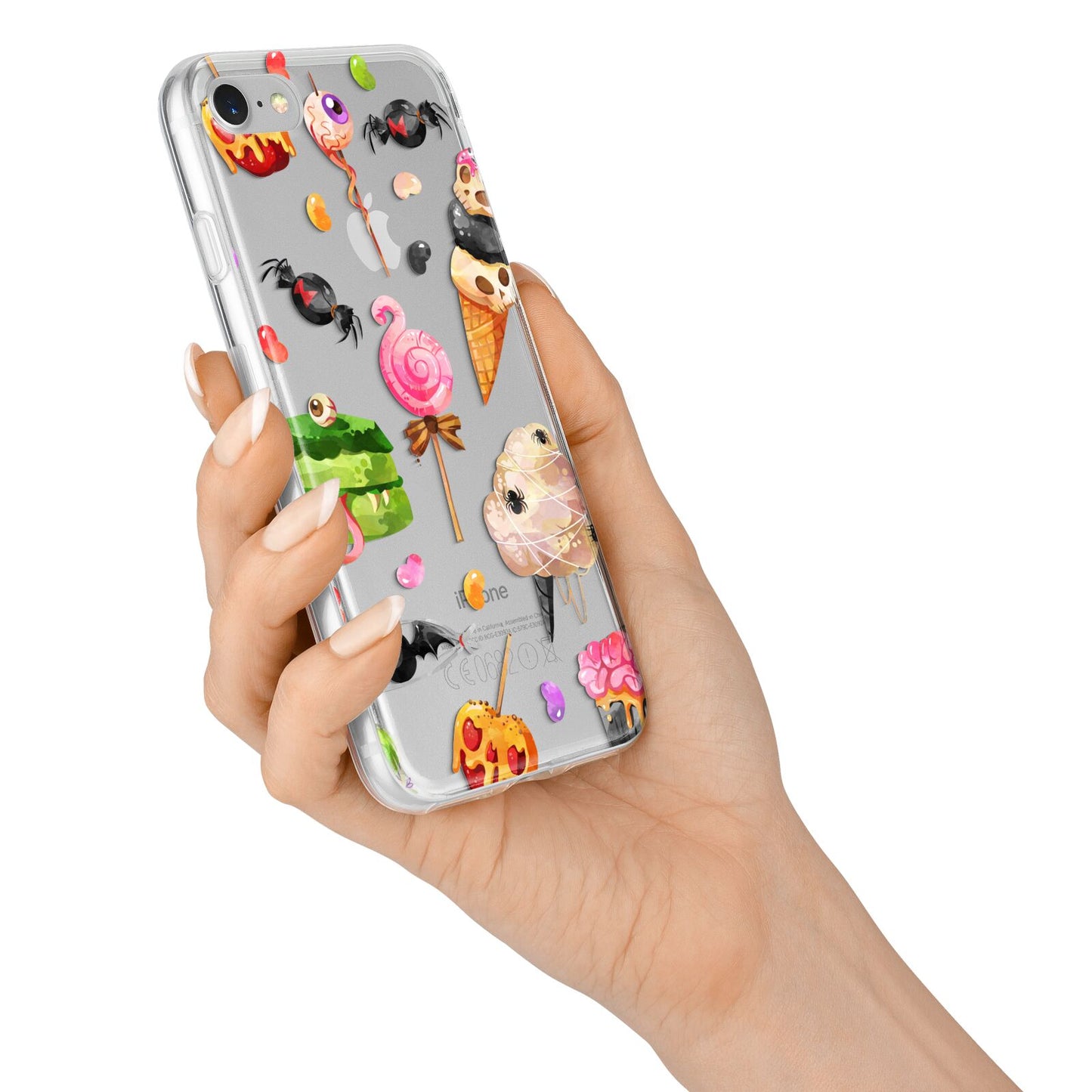 Halloween Cakes and Candy iPhone 7 Bumper Case on Silver iPhone Alternative Image