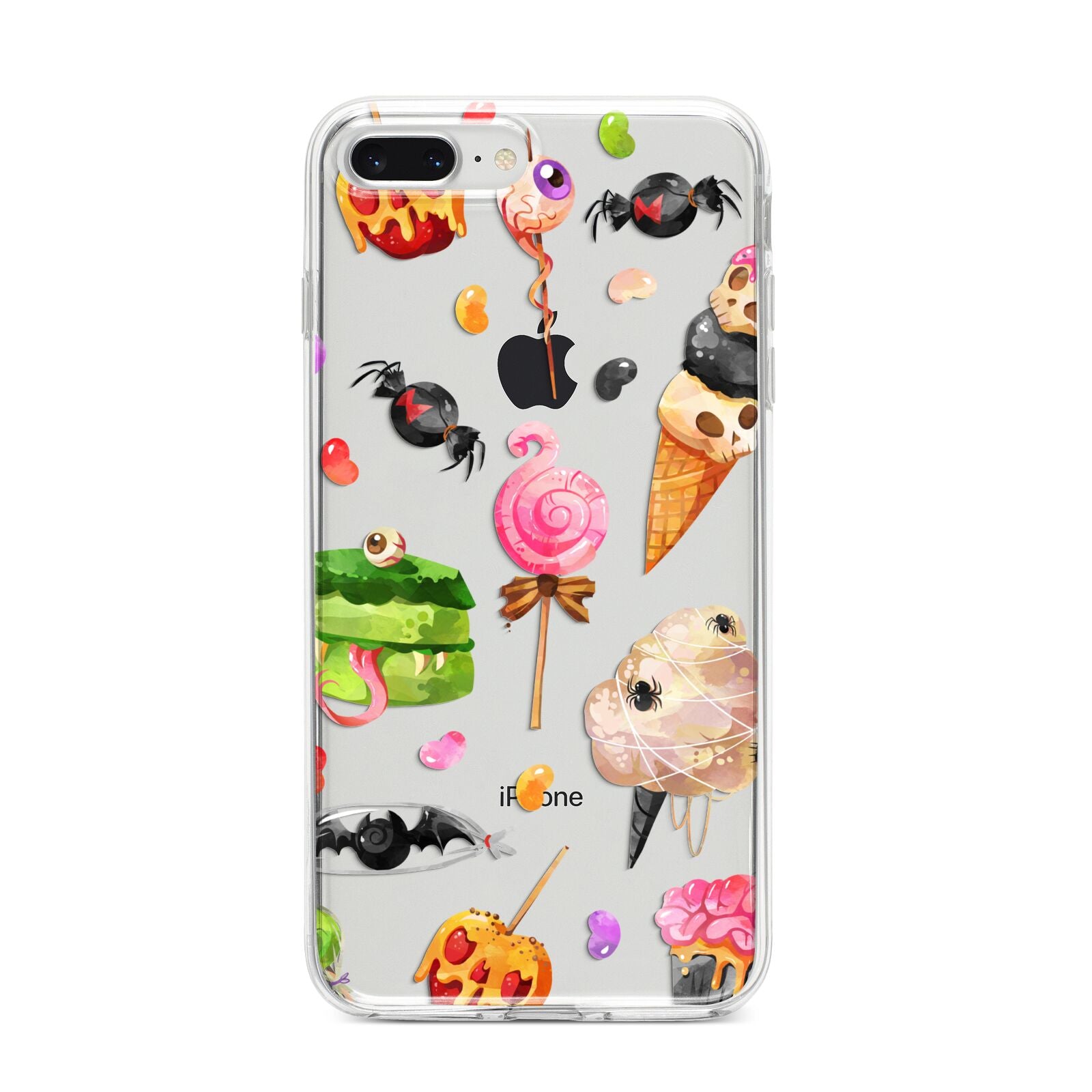Halloween Cakes and Candy iPhone 8 Plus Bumper Case on Silver iPhone