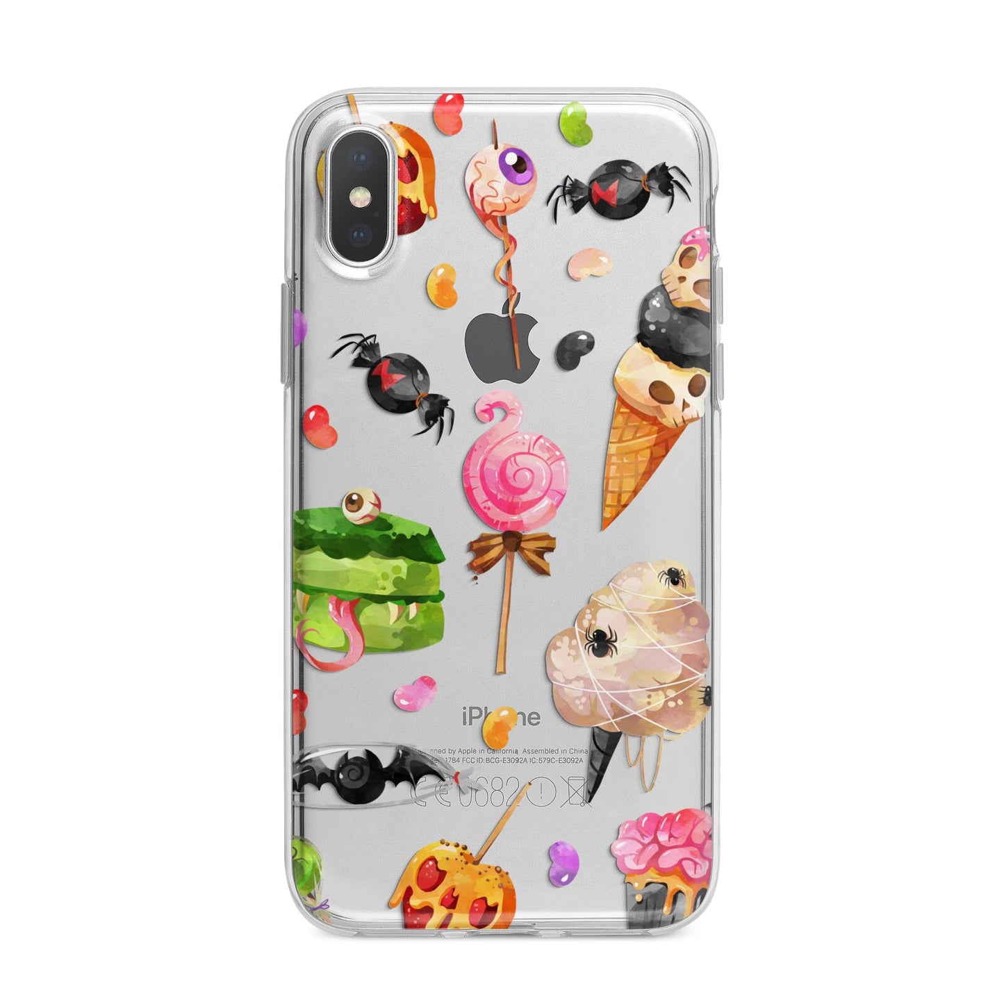 Halloween Cakes and Candy iPhone X Bumper Case on Silver iPhone Alternative Image 1