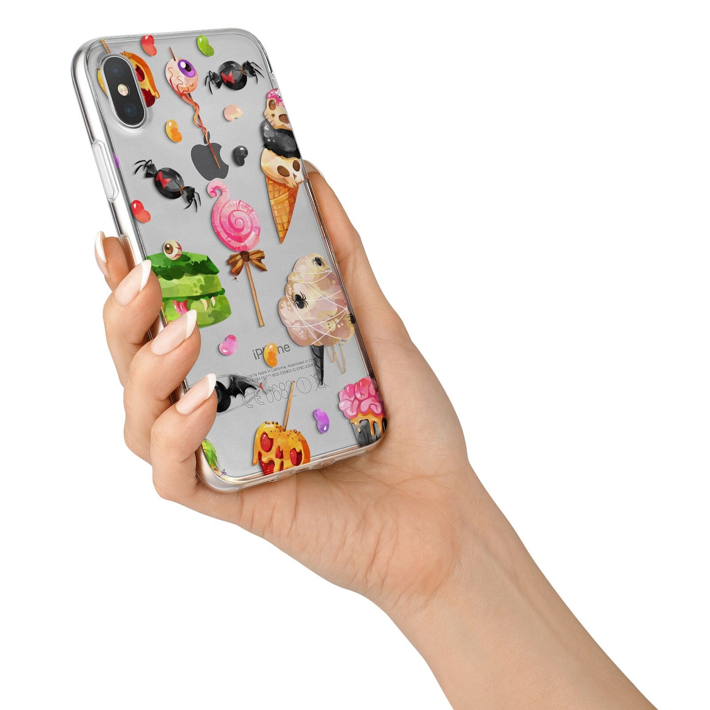 Halloween Cakes and Candy iPhone X Bumper Case on Silver iPhone Alternative Image 2