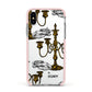 Halloween Candelabra Custom Apple iPhone Xs Impact Case Pink Edge on Silver Phone