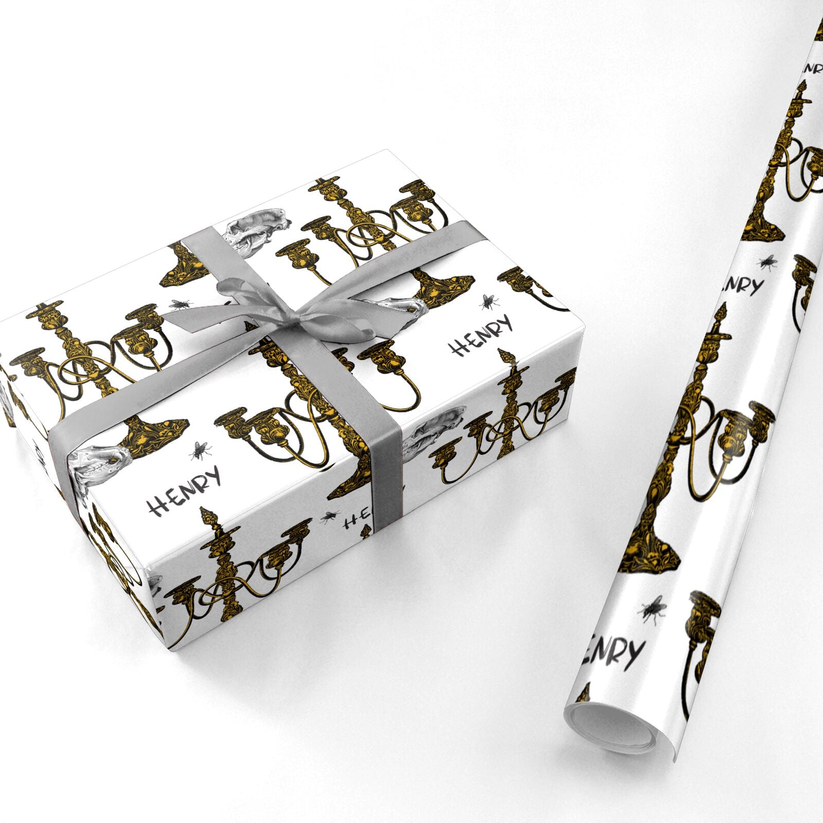 Halloween Candelabra Custom Personalised Wrapping Paper