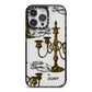 Halloween Candelabra Custom iPhone 14 Pro Max Black Impact Case on Silver phone