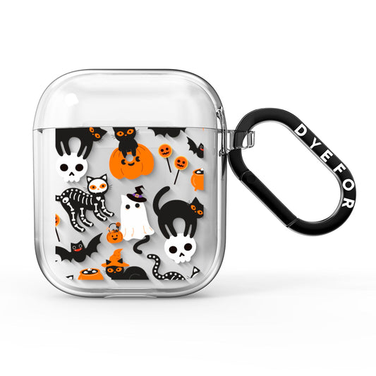 Halloween Cats AirPods Clear Case