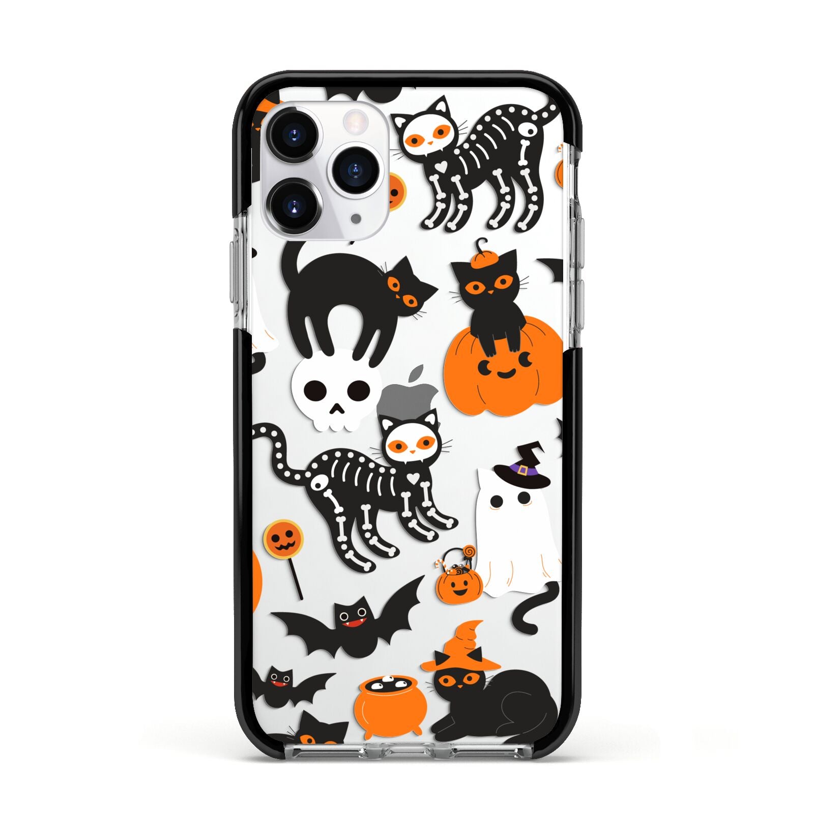 Halloween Cats Apple iPhone 11 Pro in Silver with Black Impact Case