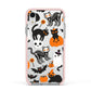 Halloween Cats Apple iPhone XR Impact Case Pink Edge on Silver Phone