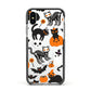 Halloween Cats Apple iPhone Xs Impact Case Black Edge on Silver Phone