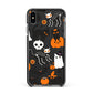 Halloween Cats Apple iPhone Xs Max Impact Case Black Edge on Black Phone