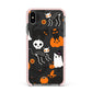 Halloween Cats Apple iPhone Xs Max Impact Case Pink Edge on Black Phone