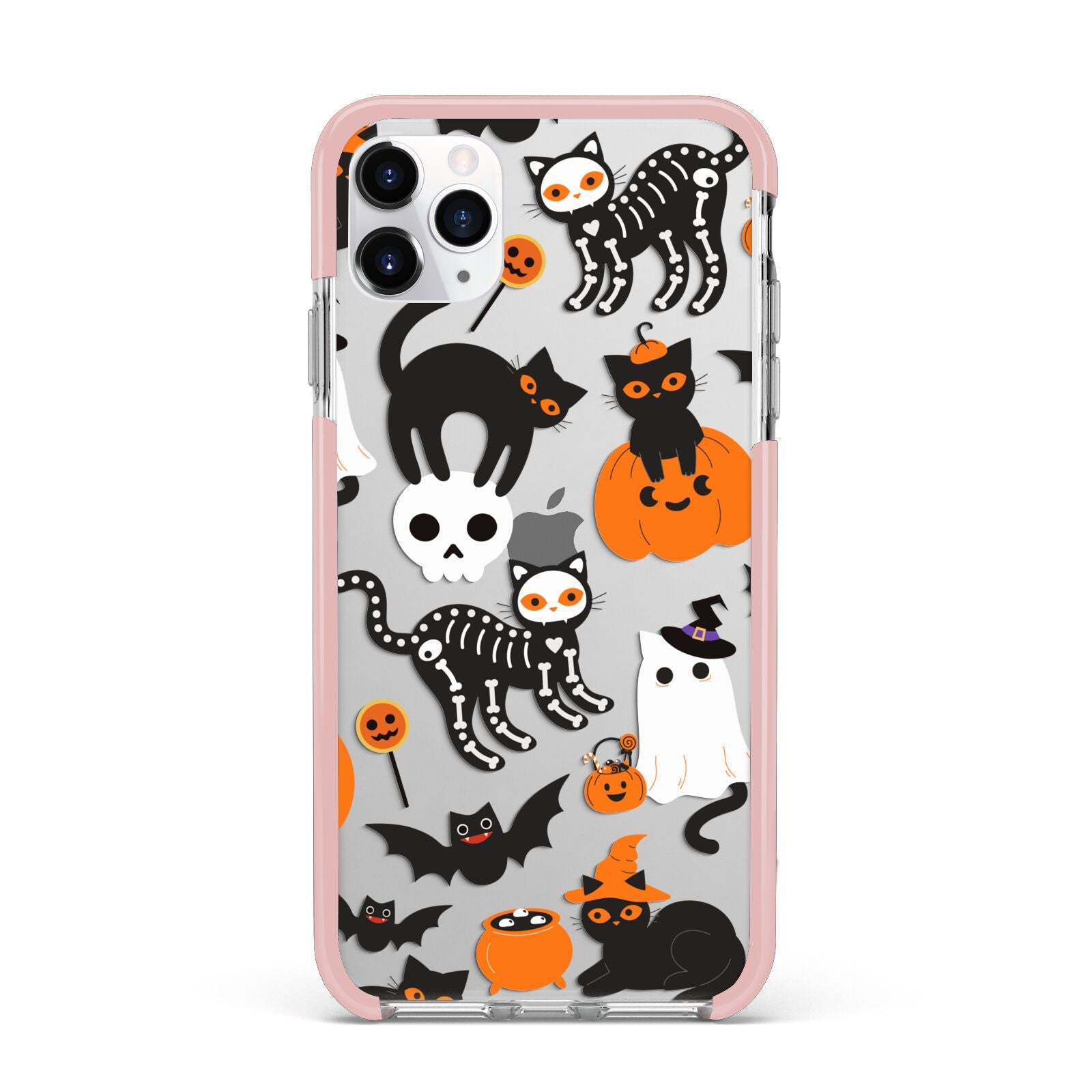 Halloween Cats iPhone 11 Pro Max Impact Pink Edge Case