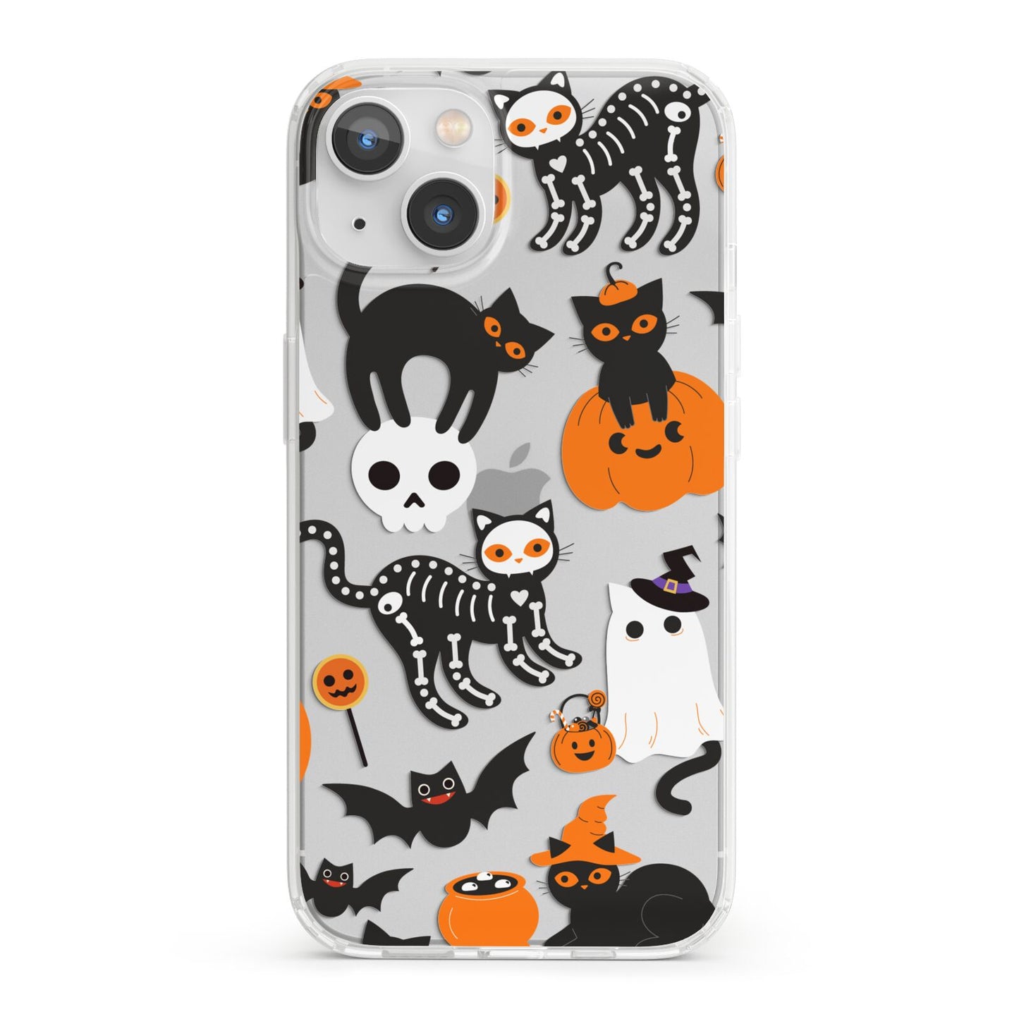 Halloween Cats iPhone 13 Clear Bumper Case