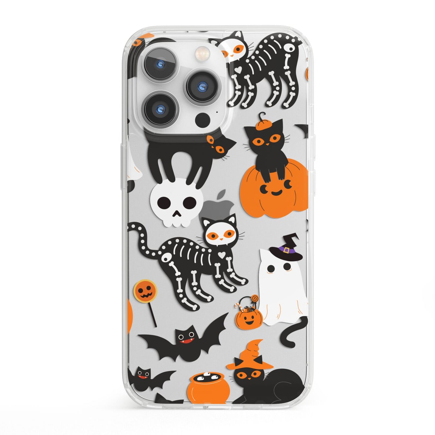 Halloween Cats iPhone 13 Pro Clear Bumper Case