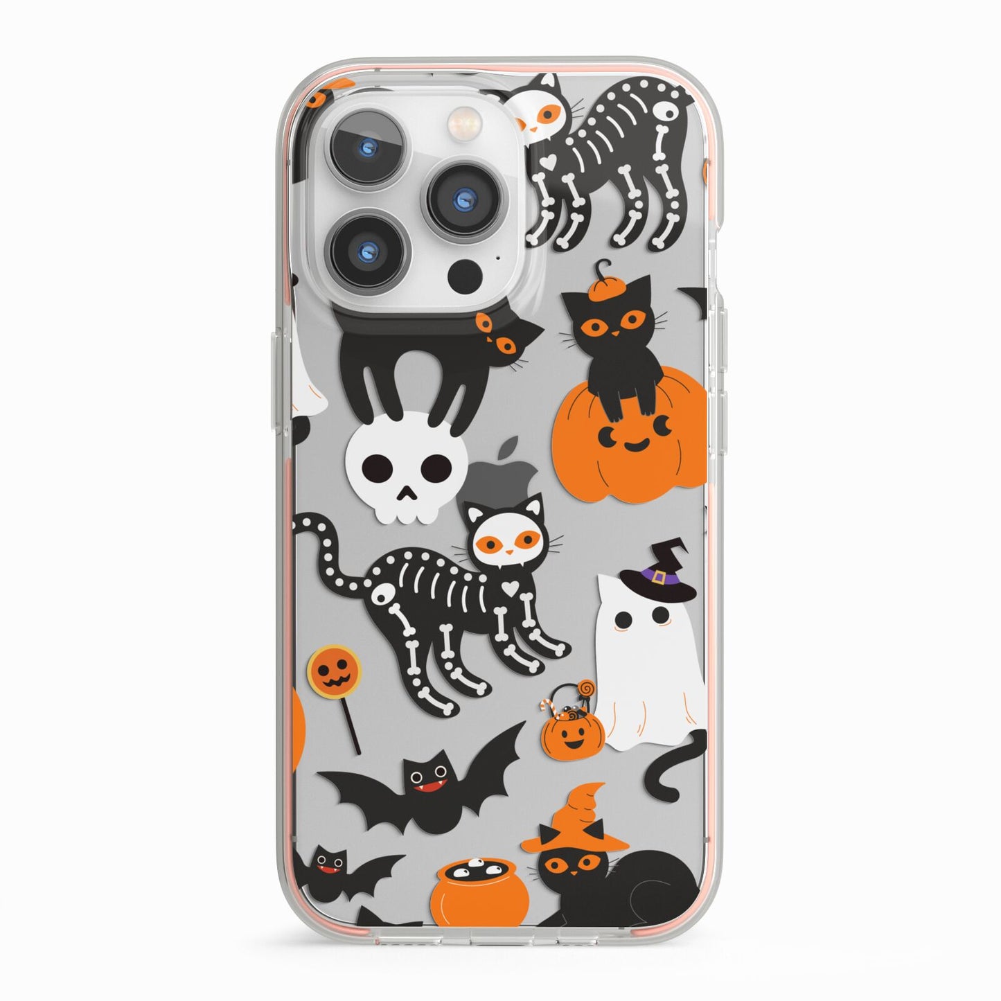 Halloween Cats iPhone 13 Pro TPU Impact Case with Pink Edges