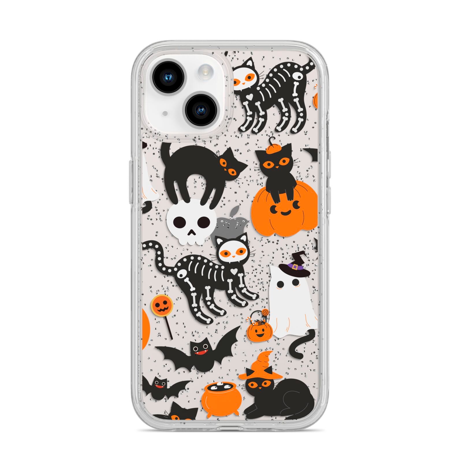 Halloween Cats iPhone 14 Glitter Tough Case Starlight