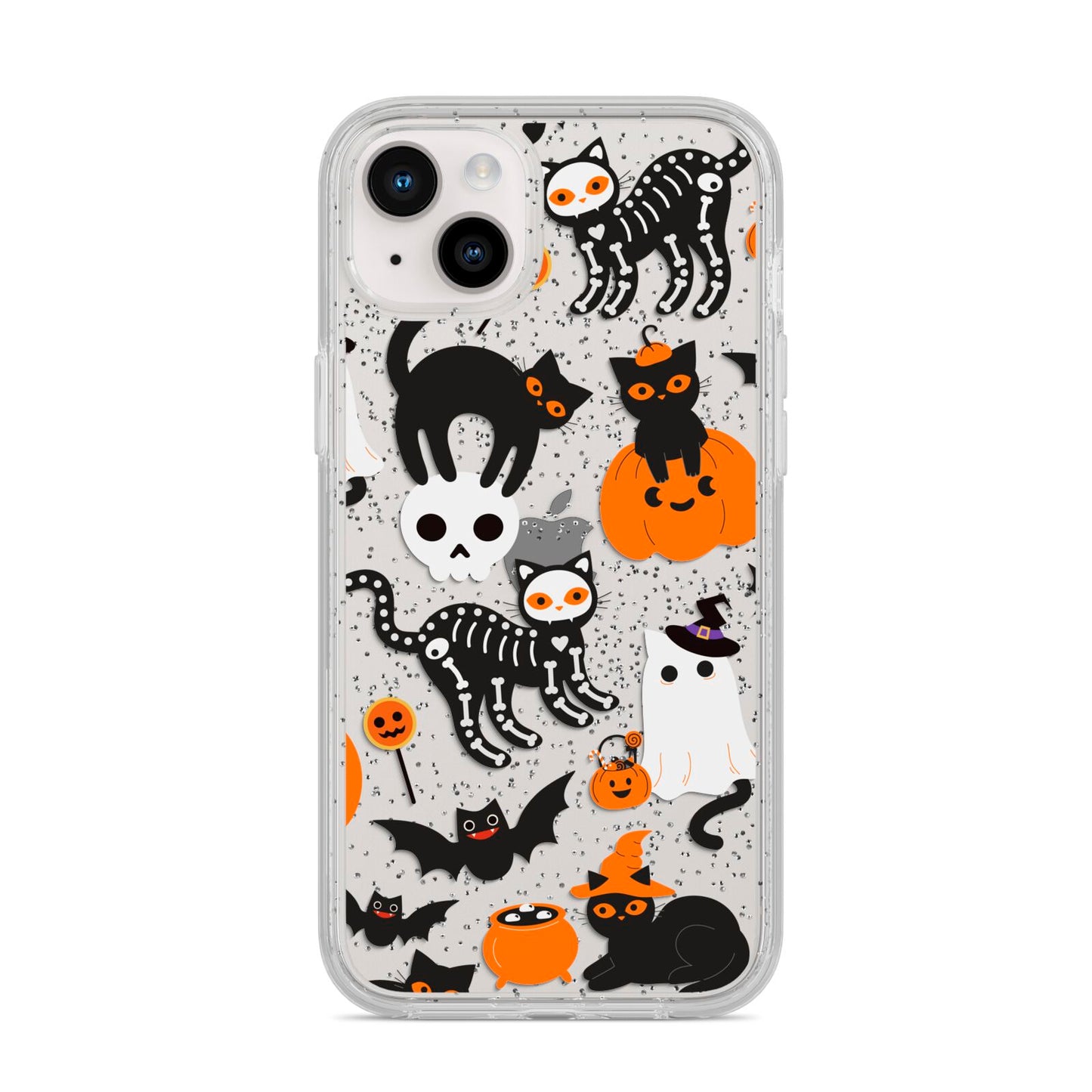 Halloween Cats iPhone 14 Plus Glitter Tough Case Starlight