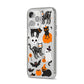 Halloween Cats iPhone 14 Pro Max Clear Tough Case Silver Angled Image