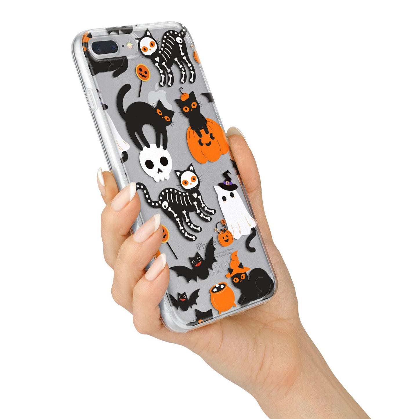 Halloween Cats iPhone 7 Plus Bumper Case on Silver iPhone Alternative Image