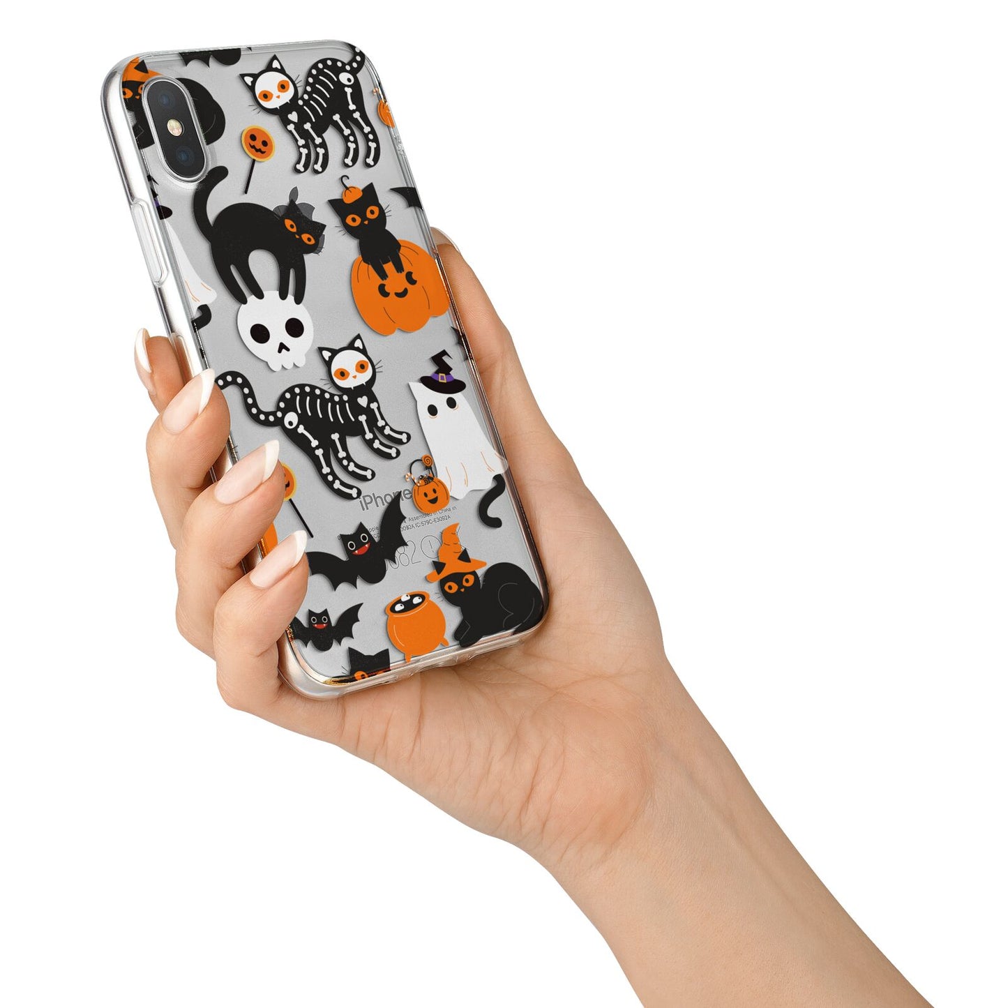 Halloween Cats iPhone X Bumper Case on Silver iPhone Alternative Image 2