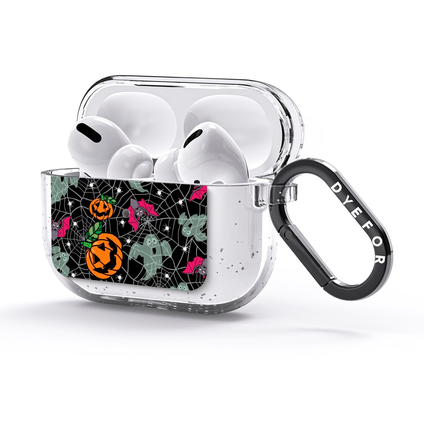 Halloween Cobwebs AirPods Glitter Case 3rd Gen Side Image