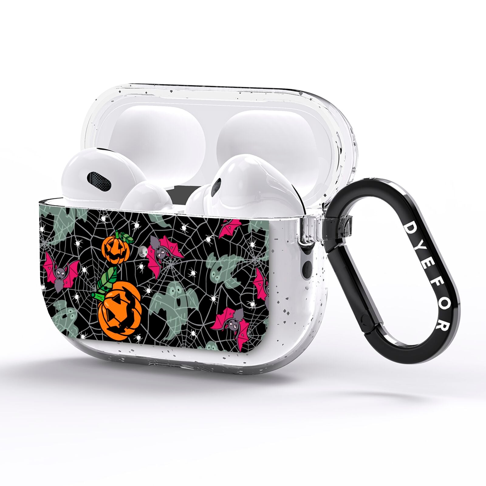 Halloween Cobwebs AirPods Pro Glitter Case Side Image