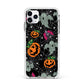 Halloween Cobwebs Apple iPhone 11 Pro Max in Silver with White Impact Case