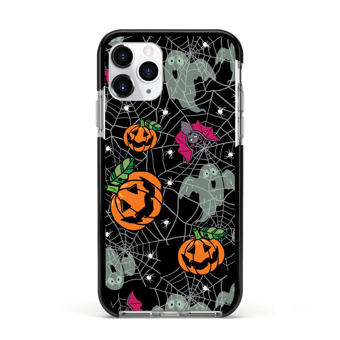 Halloween Cobwebs Apple iPhone 11 Pro in Silver with Black Impact Case