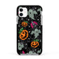 Halloween Cobwebs Apple iPhone 11 in White with Black Impact Case