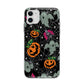 Halloween Cobwebs Apple iPhone 11 in White with Bumper Case