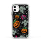 Halloween Cobwebs Apple iPhone 11 in White with White Impact Case