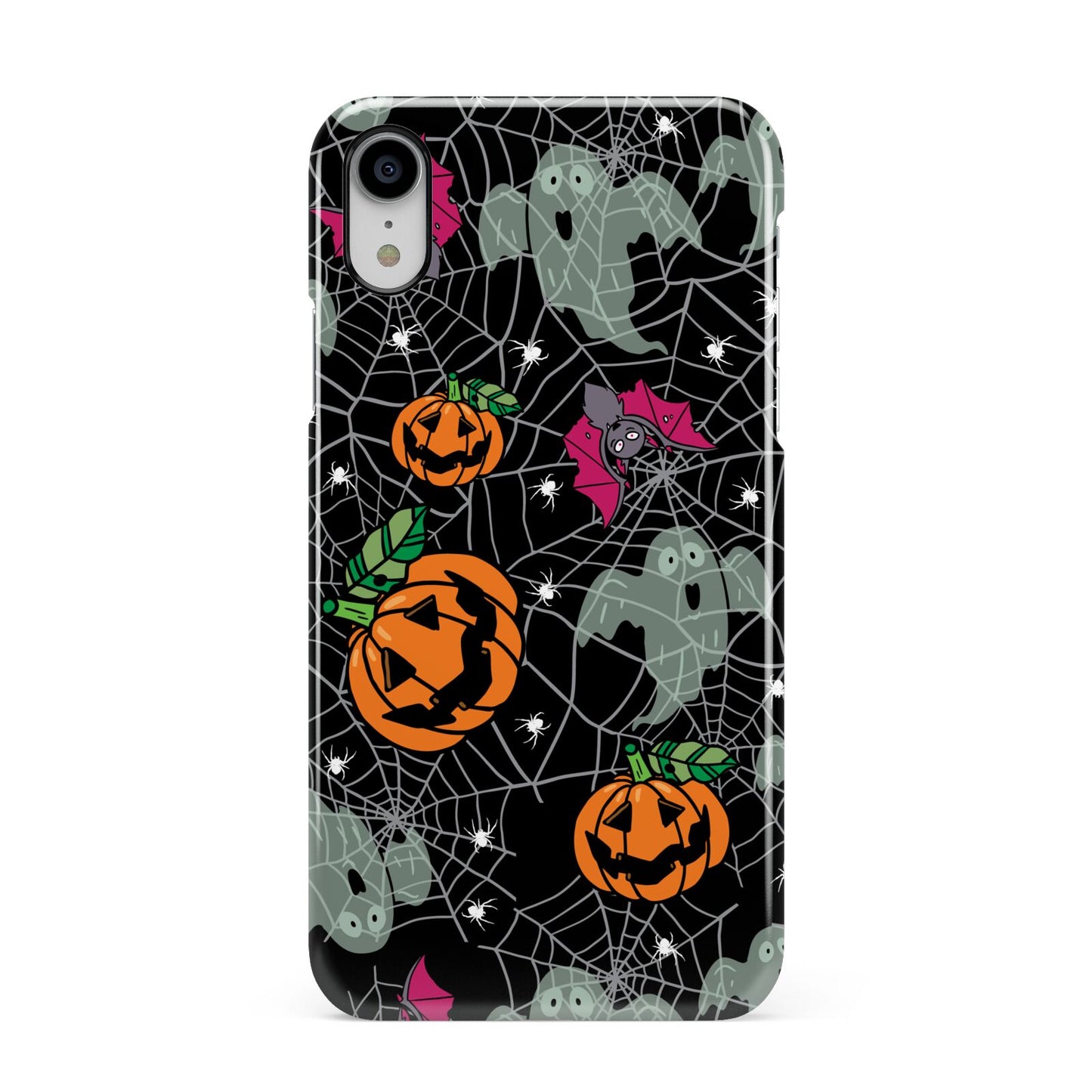 Halloween Cobwebs Apple iPhone XR White 3D Snap Case