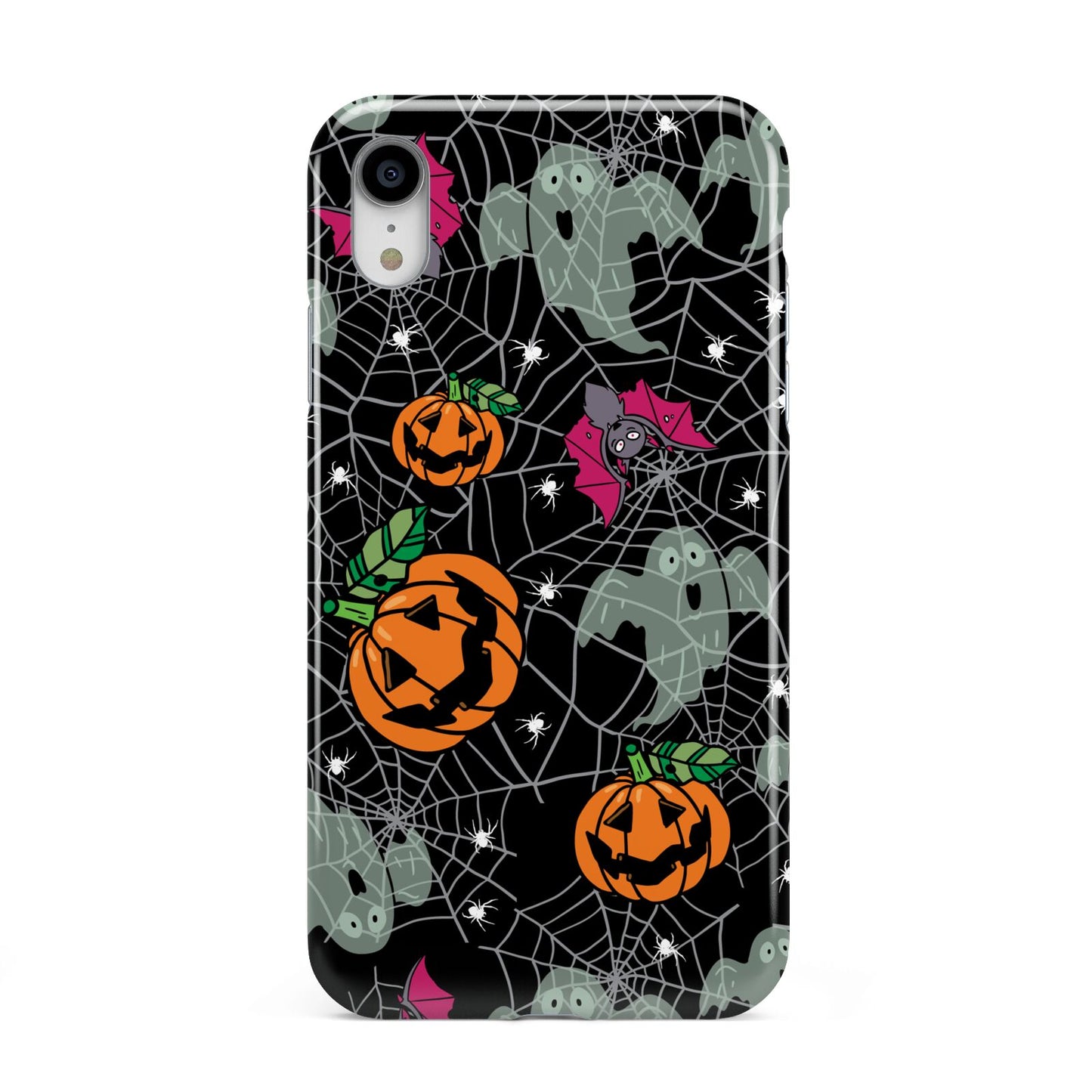 Halloween Cobwebs Apple iPhone XR White 3D Tough Case