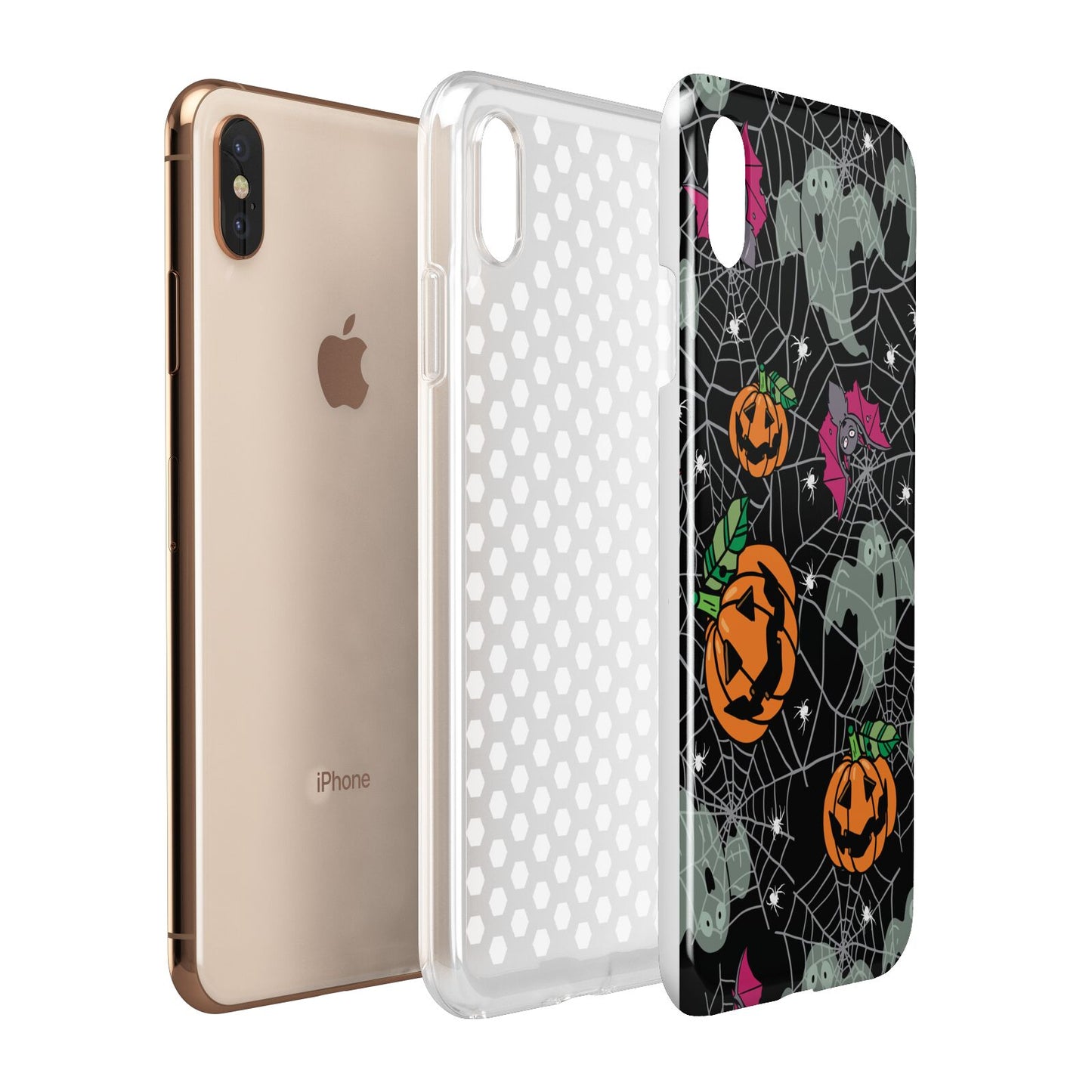 Halloween Cobwebs Apple iPhone Xs Max 3D Tough Case Expanded View