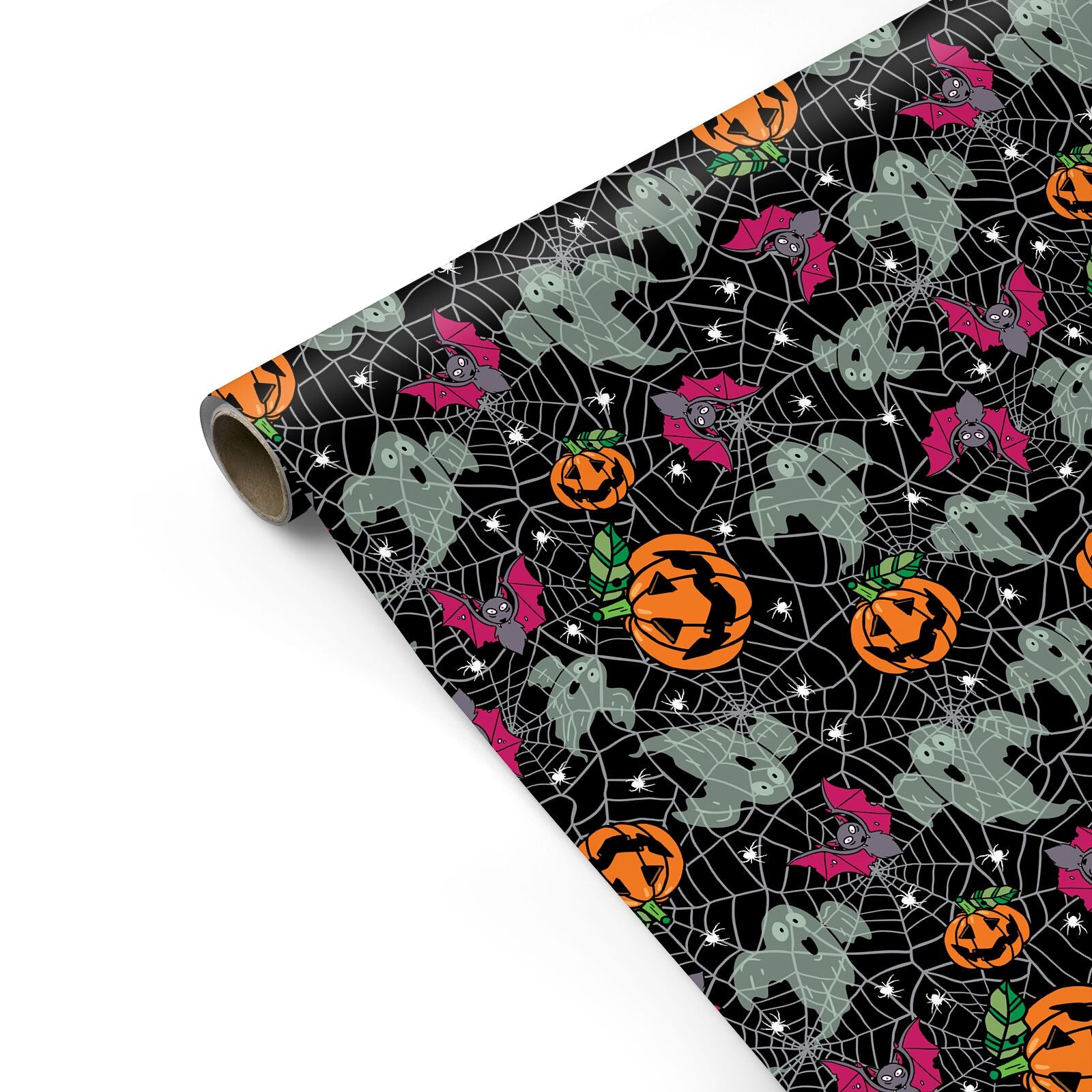 Halloween Cobwebs Personalised Gift Wrap