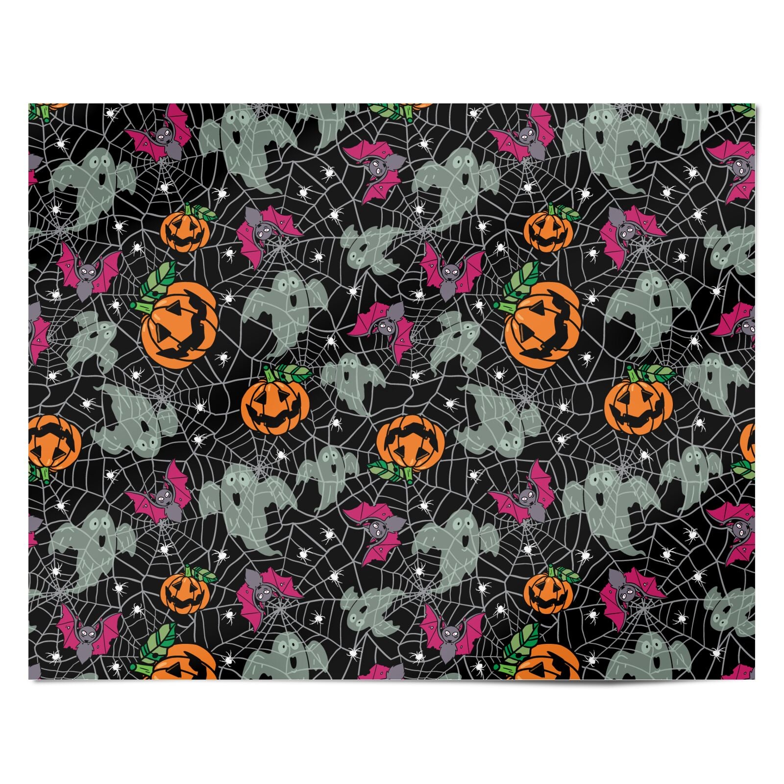 Halloween Cobwebs Personalised Wrapping Paper Alternative