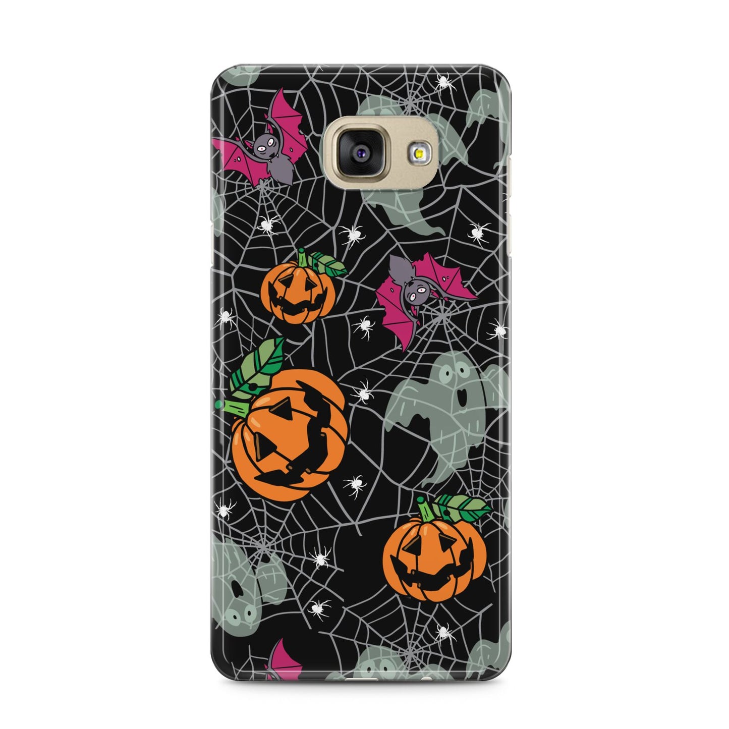 Halloween Cobwebs Samsung Galaxy A5 2016 Case on gold phone