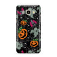 Halloween Cobwebs Samsung Galaxy J7 2016 Case on gold phone
