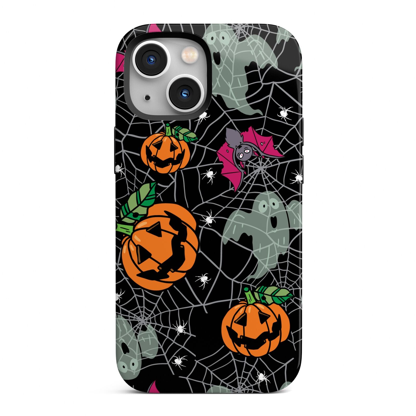 Halloween Cobwebs iPhone 13 Mini Full Wrap 3D Tough Case