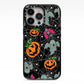 Halloween Cobwebs iPhone 13 Pro Black Impact Case on Silver phone