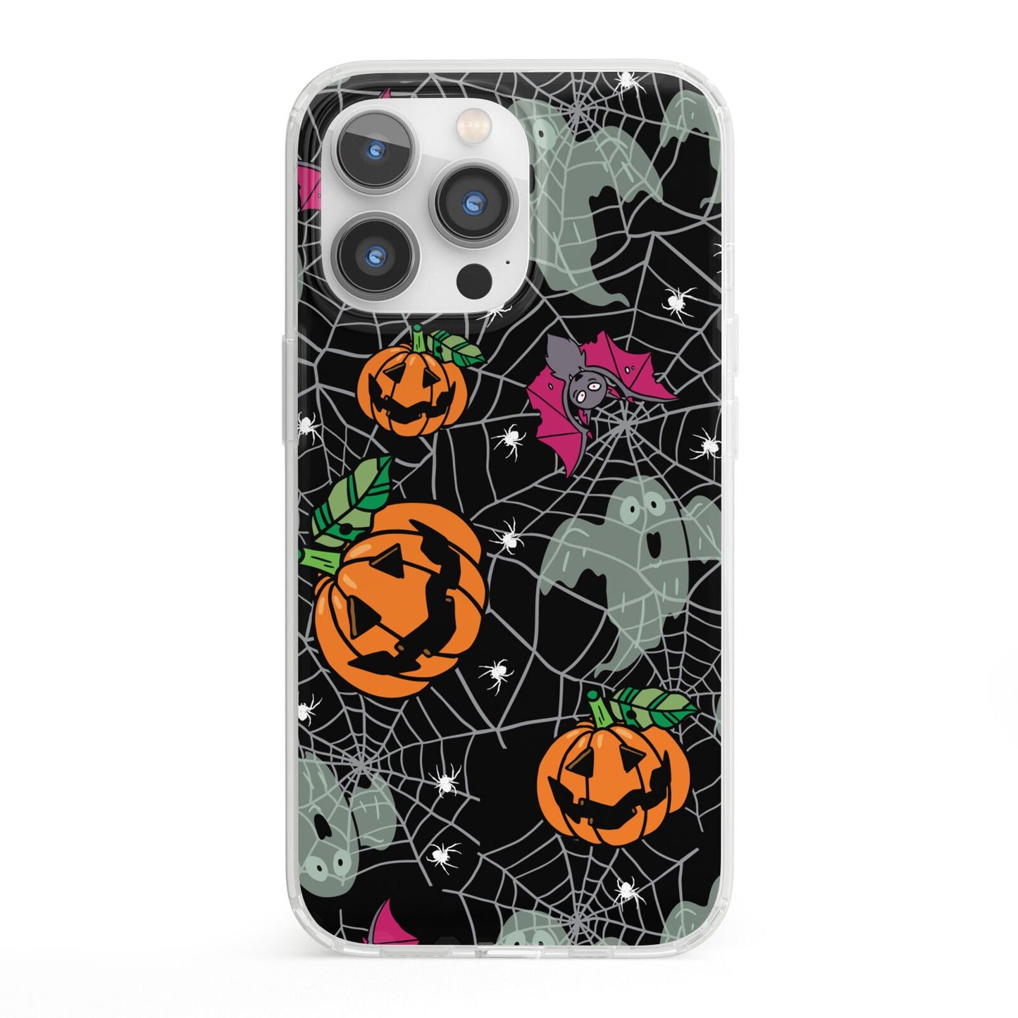 Halloween Cobwebs iPhone 13 Pro Clear Bumper Case