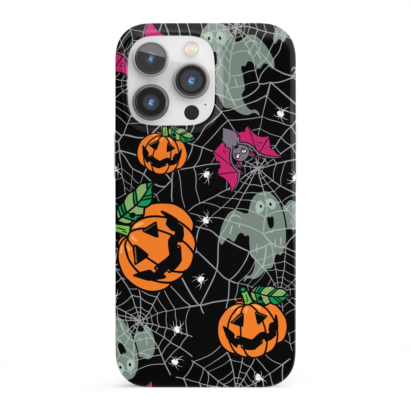 Halloween Cobwebs iPhone 13 Pro Full Wrap 3D Snap Case