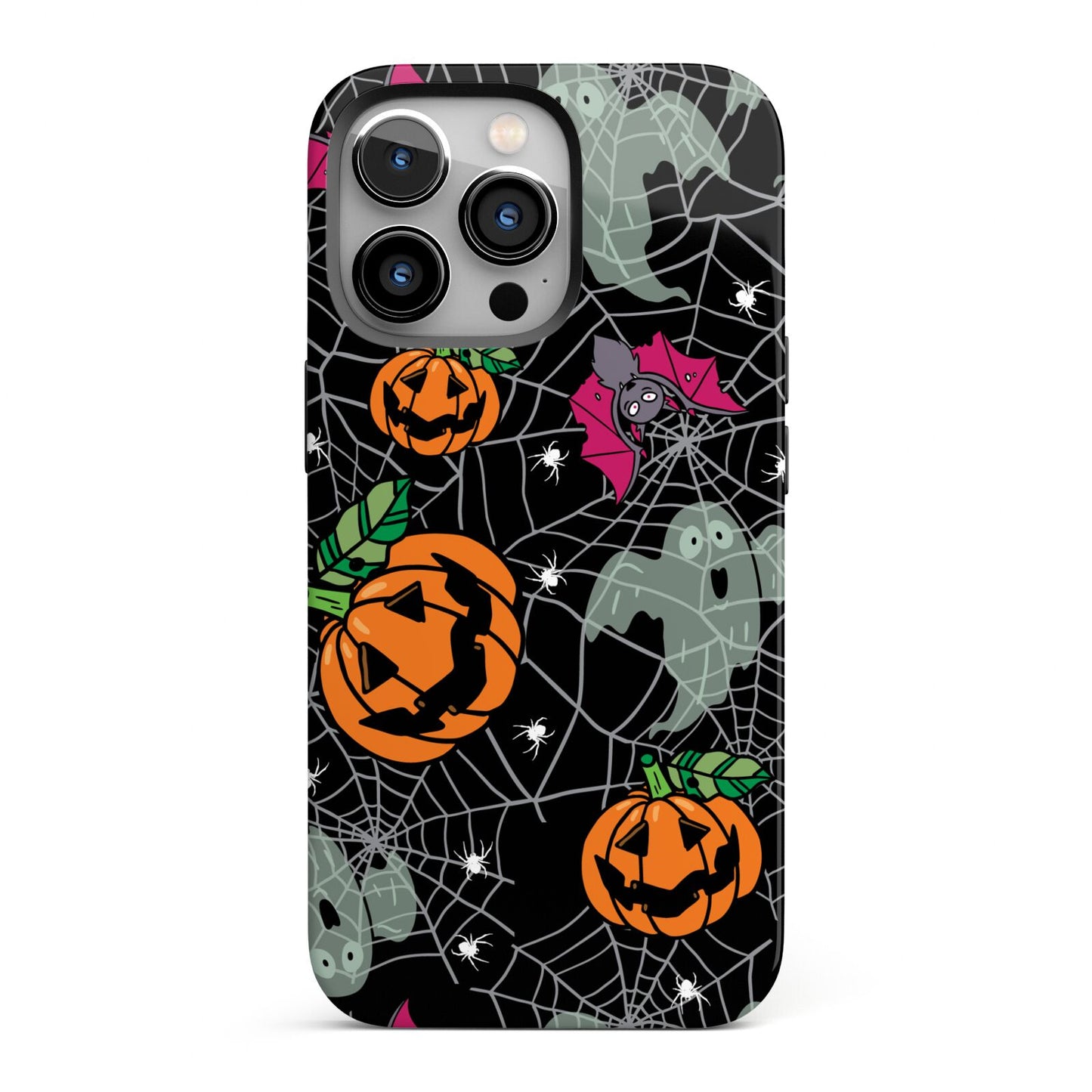 Halloween Cobwebs iPhone 13 Pro Full Wrap 3D Tough Case