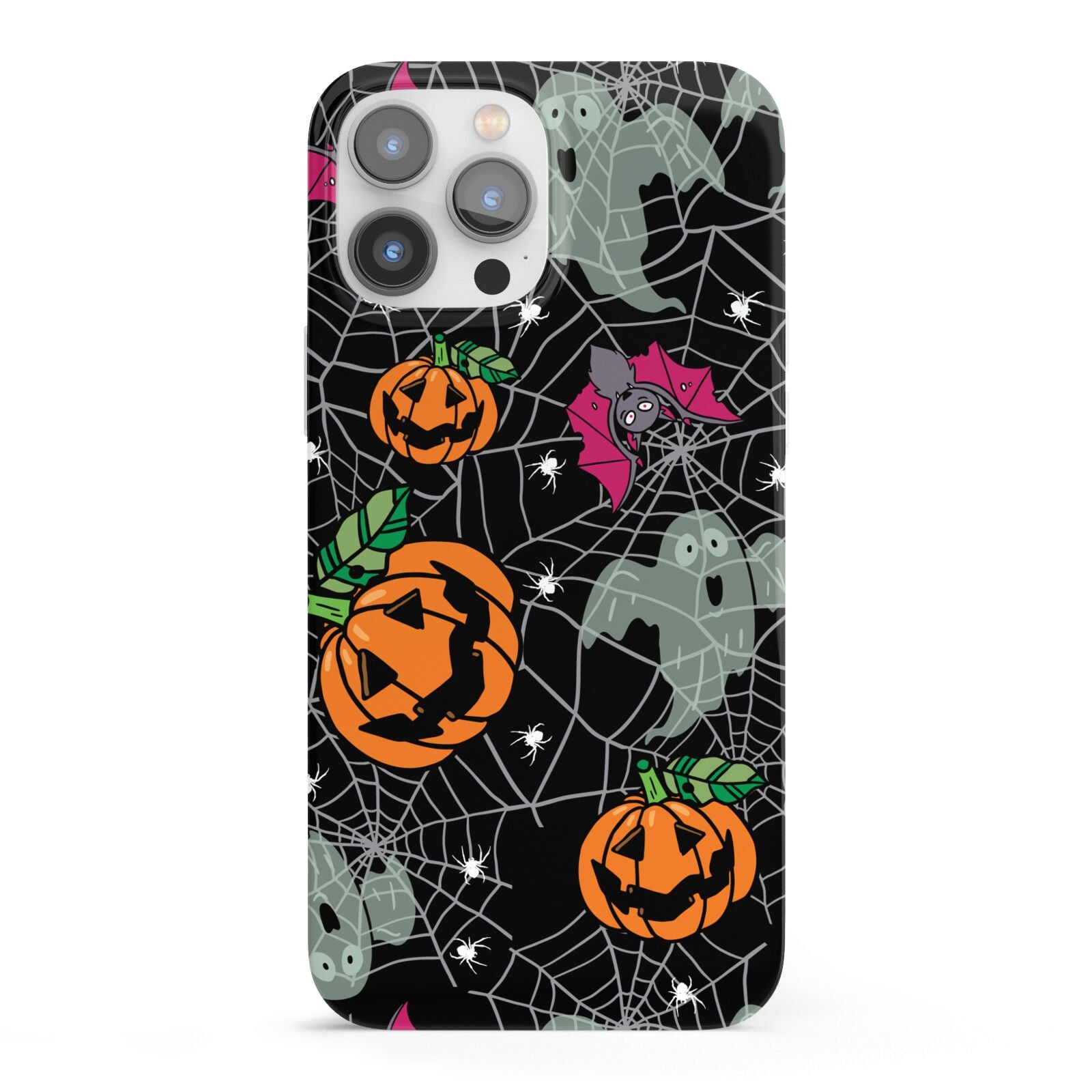 Halloween Cobwebs iPhone 13 Pro Max Full Wrap 3D Snap Case