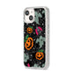 Halloween Cobwebs iPhone 14 Glitter Tough Case Starlight Angled Image