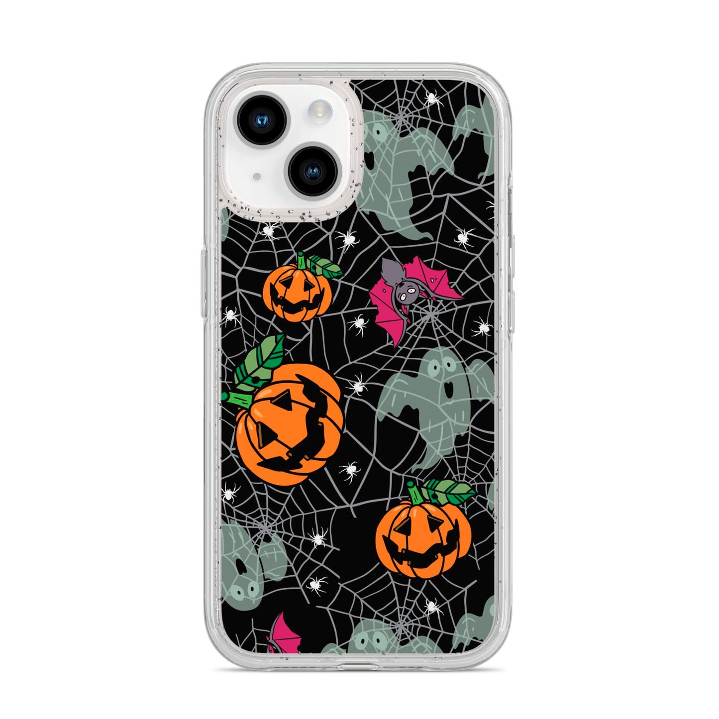 Halloween Cobwebs iPhone 14 Glitter Tough Case Starlight