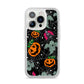 Halloween Cobwebs iPhone 14 Pro Clear Tough Case Silver