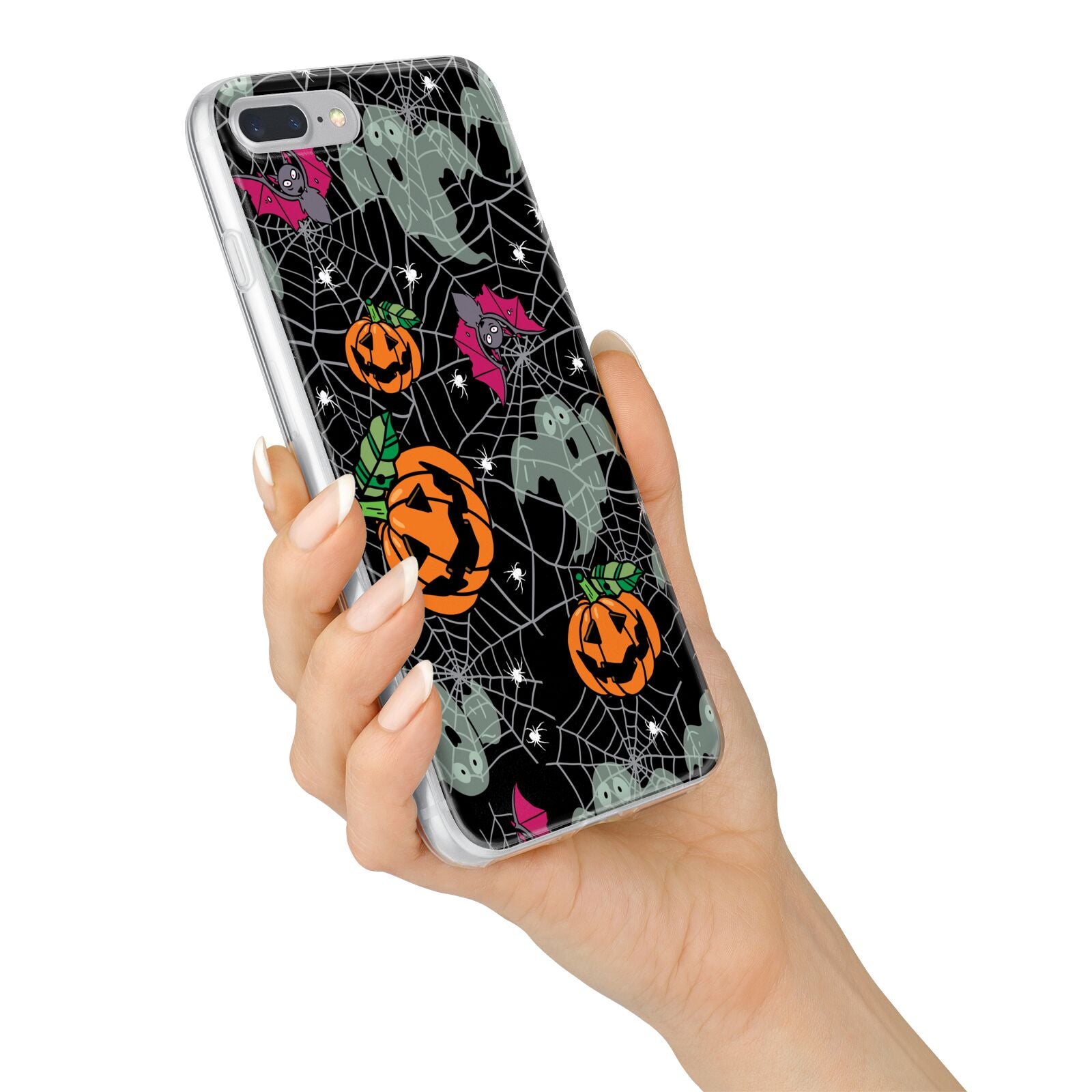 Halloween Cobwebs iPhone 7 Plus Bumper Case on Silver iPhone Alternative Image