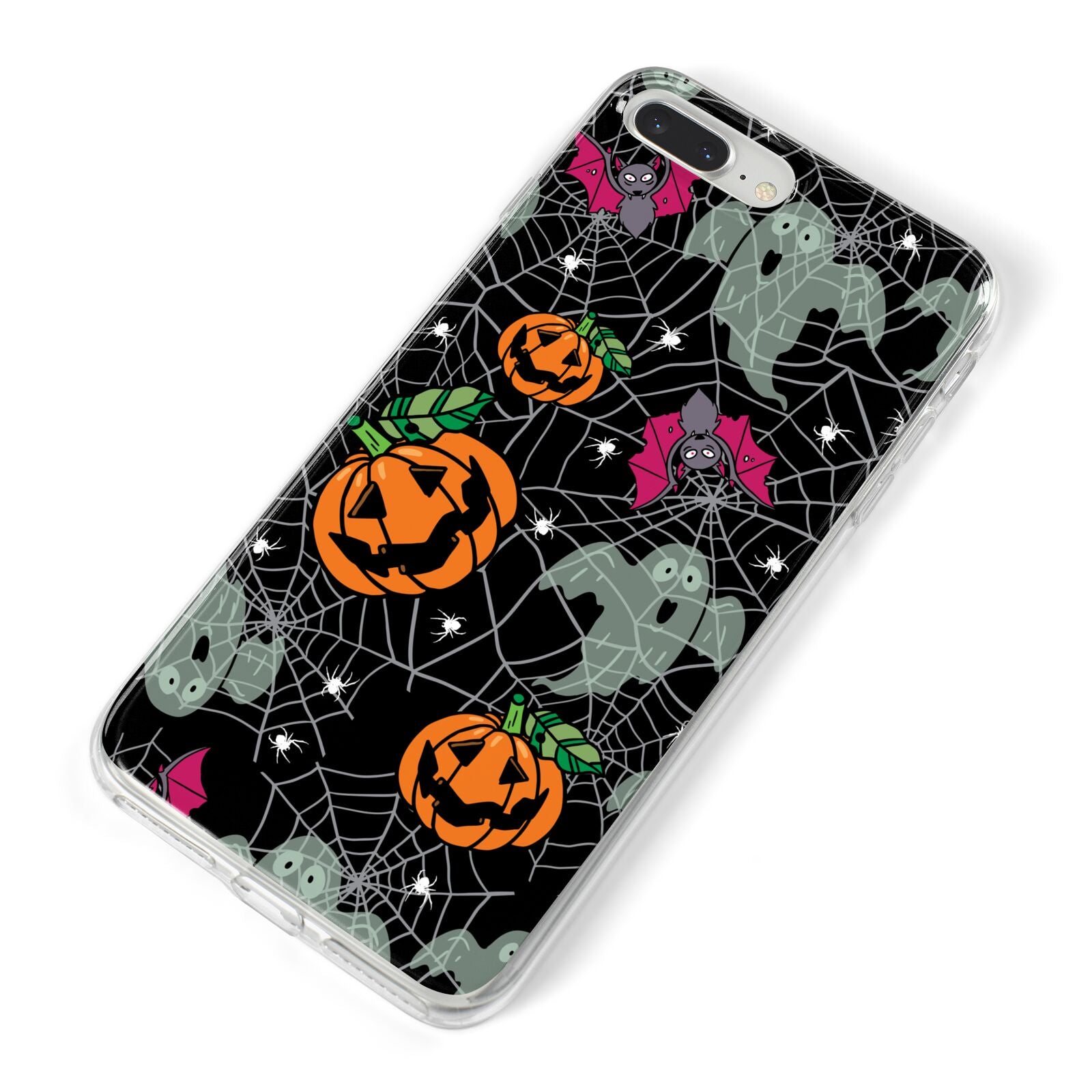 Halloween Cobwebs iPhone 8 Plus Bumper Case on Silver iPhone Alternative Image